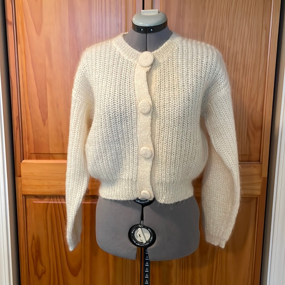 Vintage Cream Colored Crop Sweater
